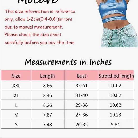 NWT-Ice Blue Holographic Rave Cami - Picture 10 of 10